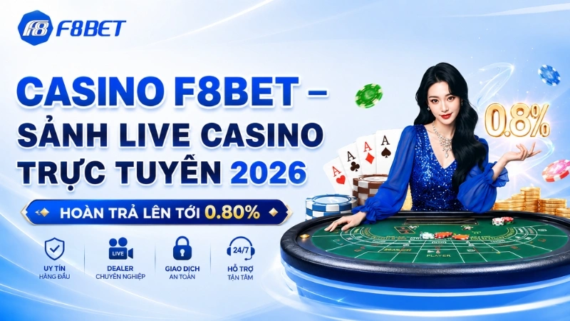 Casino F8BET – Sảnh Live Casino Trực Tuyến 2026