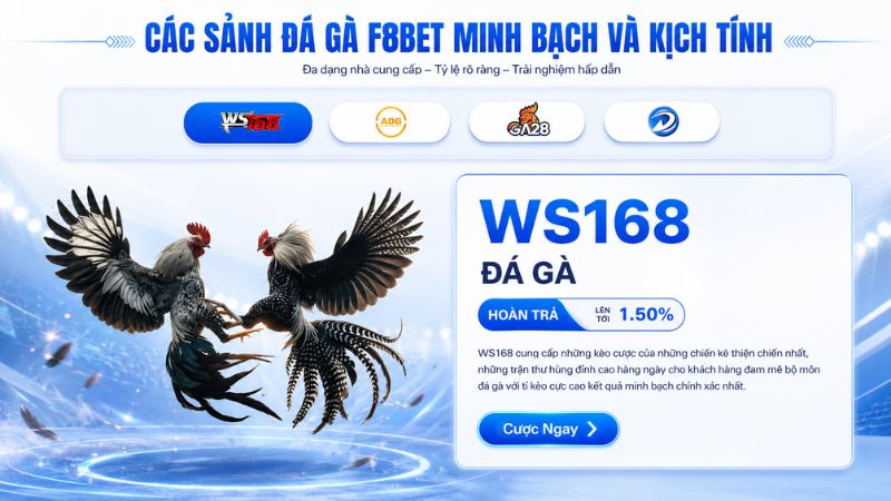 Các Sảnh Đá Gà F8BET Minh Bạch Và Kịch Tính
