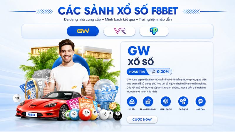 Các Sảnh Xổ Số F8BET Cập Nhật Nhanh Và Minh Bạch